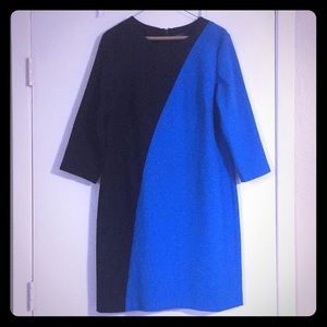 💥 Black/blue Ann Taylor color block dress